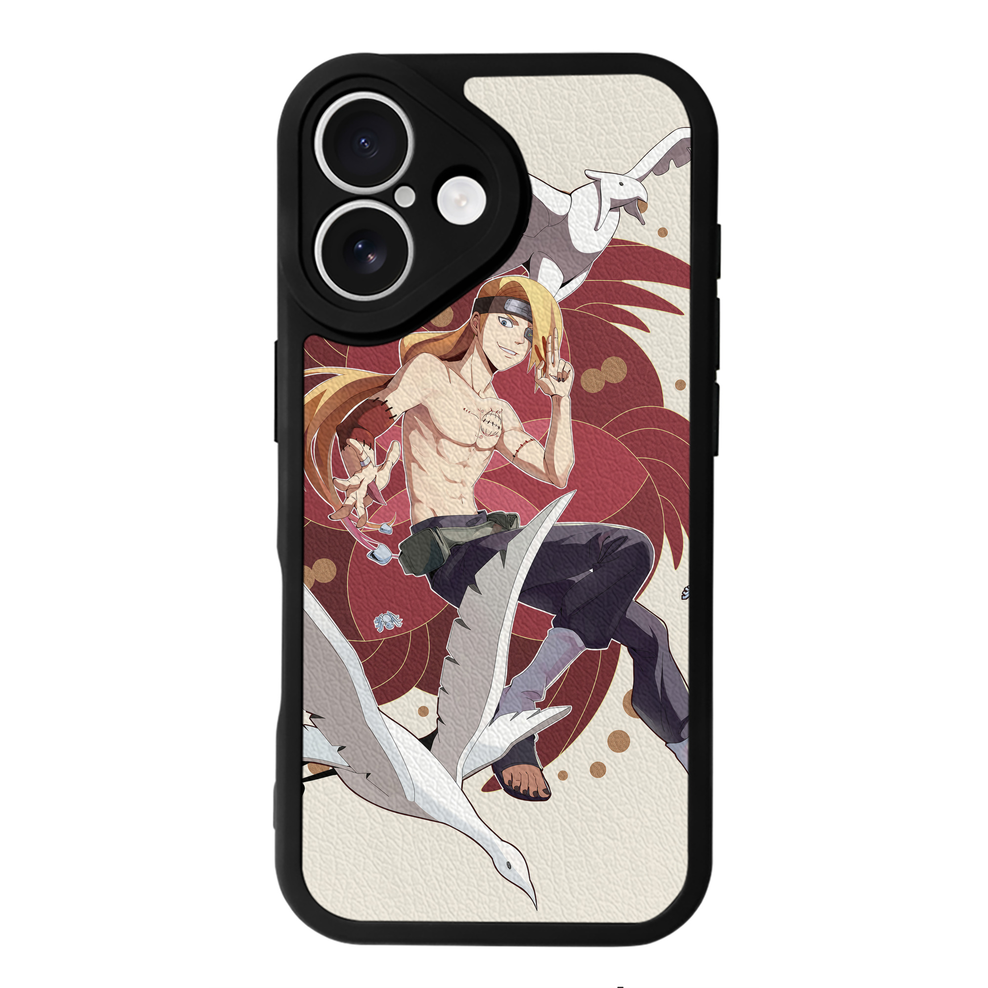 （画像用） NARUTO -ナルト- NARUTO -ナルト- 疾風伝 【iPhone 16シリーズ対応】シリコンスマホケース（レザー調） 材質：シリコン